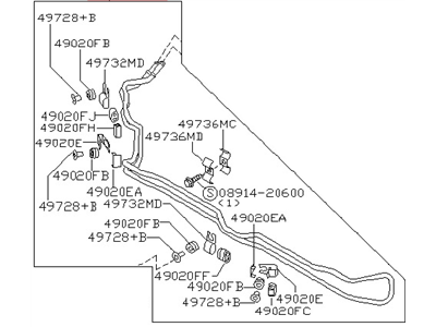 Nissan 49790-1B000 Tube Assy-Power Steering