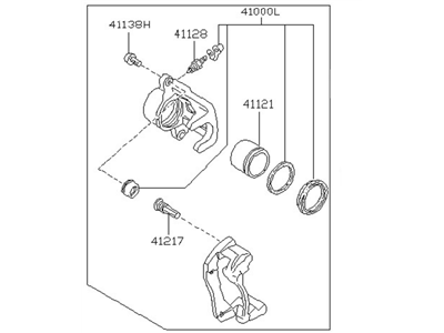 Nissan 41011-57G00RE REMAN CALIPER Front Left