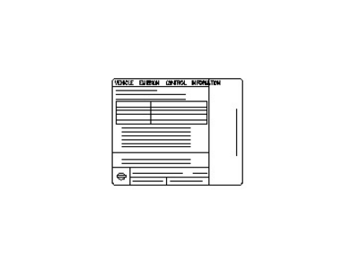 Nissan 14805-4Y900 Sticker-Emission Control
