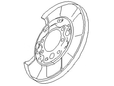 Nissan 44020-EA060 Plate Assy-Back, Rear Brake Rh