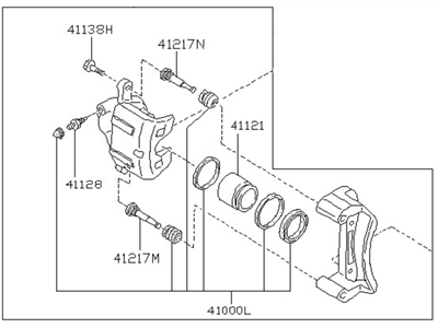 Nissan 41001-40F01RE REMAN CALIPER Front Right