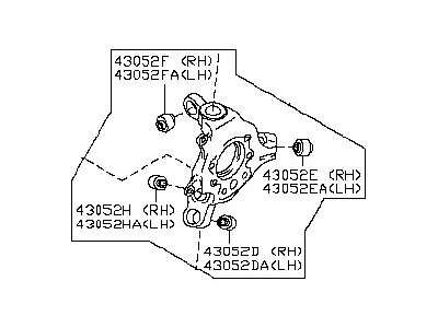 Nissan 43019-JK00B Housing-Rear Axle, LH