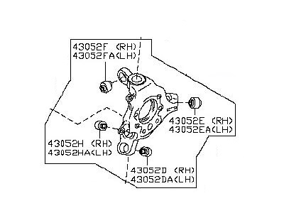 Nissan 43018-JK00B Housing-Rear Axle, RH