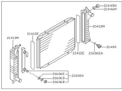 Nissan 21460-1B000 Radiator Assy