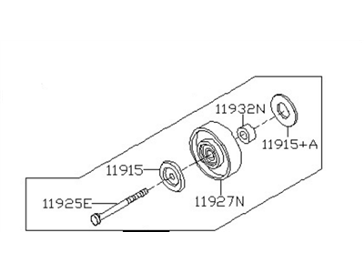 Nissan 11925-7S00A Pulley Assy-Idler