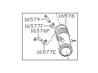 Nissan 16577-4BA2B Hose-Air Duct