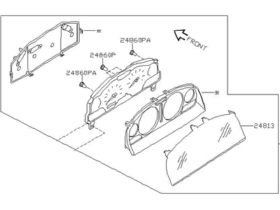 Nissan 24810-9Z465 Speedometer Instrument Cluster