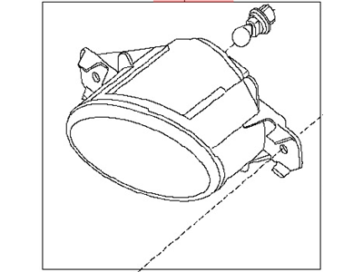 Nissan 26155-1HA0A Lamp Assembly-Fog, LH