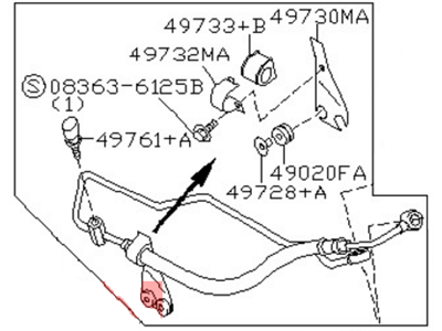 Nissan 49720-0W005 Hose & Tube Assy-Power Steering