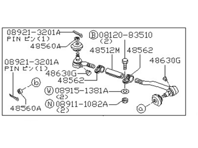 Nissan 48510-01W00 Rod Side RH