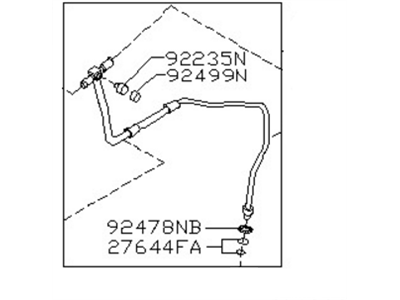 Nissan 92471-0B010 Pipe Assy-Rear Cooler, Low A