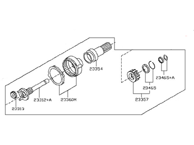 Nissan 23312-3TA0A Pinion Assy