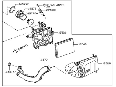 Nissan 16500-9KA0A Air Cleaner