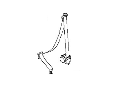 Nissan 88845-7S270 Rear Seat Tongue Belt Assembly, Left