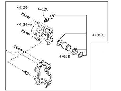 Nissan 44001-7Y005 CALIPER Assembly-Rear RH, W/O Pads Or SHIMS