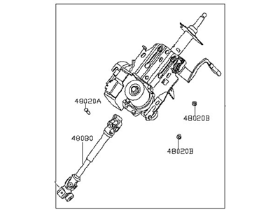 Nissan 48810-ET000 Column Assy-Steering, Upper