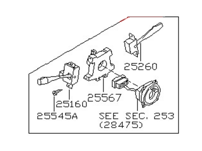 Nissan 25560-44F00 Switch Assy-Combination