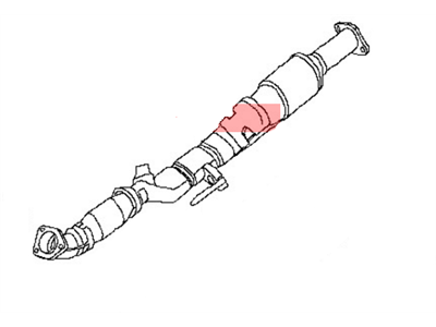 Nissan 20010-D1610 Exhaust Tube Assembly, Front