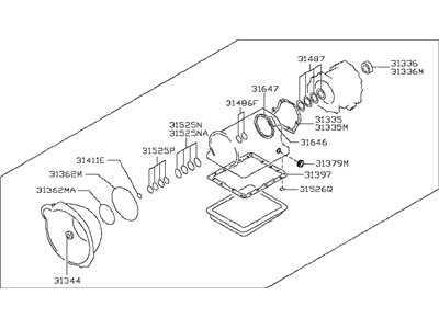 Nissan 31397-90X25 Gasket & Seal Kit-Auto Transmission