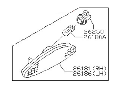 Nissan 26180-2Y910 Lamp Assembly-Side Marker, RH