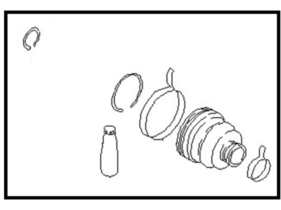 Nissan 39741-EA125 Repair Kit-Dust Boot, Rear Drive Shaft