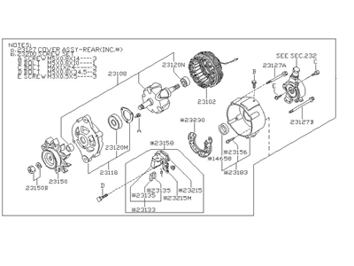 Nissan 23100-37M00R Reman Alternator Assembly