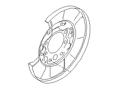 Nissan 44020-EG010 Plate Assembly-Back, Rear Brake R
