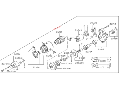 Nissan 23300-0B711R REMAN Starter Assembly