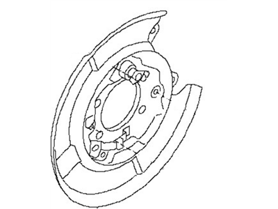 Nissan 44020-3NA5C Plate Assy-Back, Rear Brake Rh