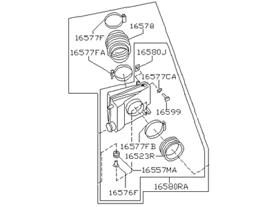 Infiniti 16576-31U17 Duct Assembly-Air