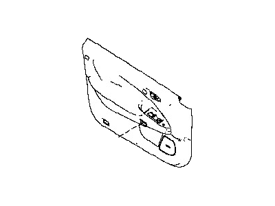 Nissan 80901-1AC0A Finisher Assy-Front Door, LH