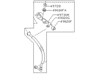 Nissan 49720-95R05 Hose Assy-Control Valve