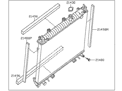 Nissan 21460-7S000 Radiator Assy