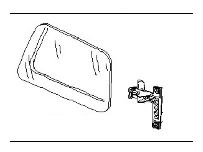 Nissan 83340-5Z200 Glass-Side Window, 2ND RH