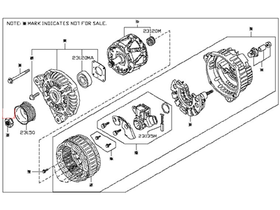 Nissan 23100-1KM1A Alternator Compatible