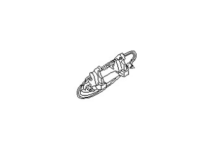 Nissan 82607-41U10 Rear Door Outside Handle Assembly Left