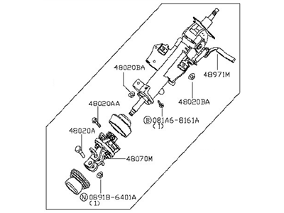 Nissan 48810-7S060 Column Assy-Steering, Upper