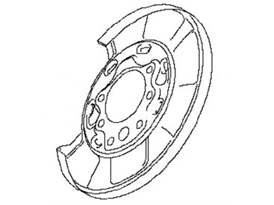 Nissan 44030-EA070 Plate Assy-Back, Rear Brake LH