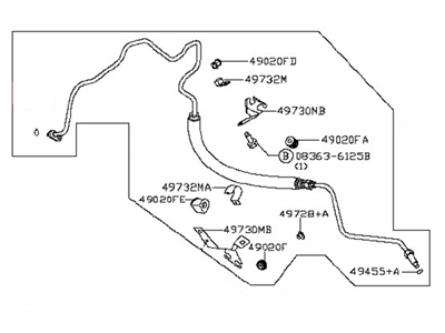 Nissan 49720-3TA0C Hose Control Valve