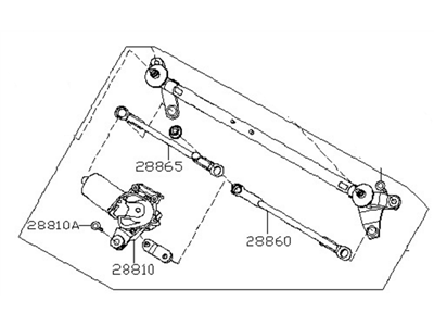 Nissan 28800-ZH30A WIPER Assembly Windshield