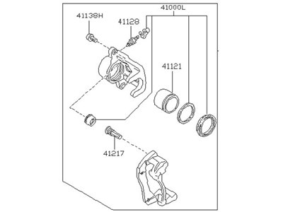 Nissan 41011-09W00RE REMAN CALIPER Front Left