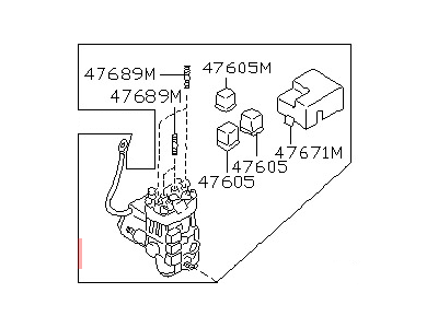 Nissan 47600-65E00 Anti Skid Actuator Assembly