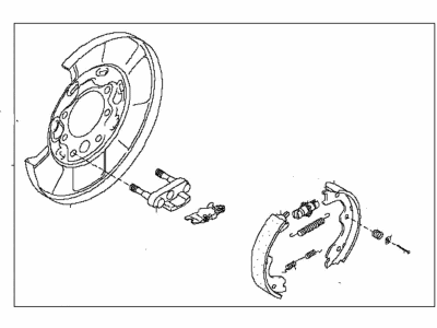 Nissan 44000-EG06B Brake Assembly-Parking Rear RH