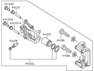 Nissan 44011-ZL00A Brake-Rear LH