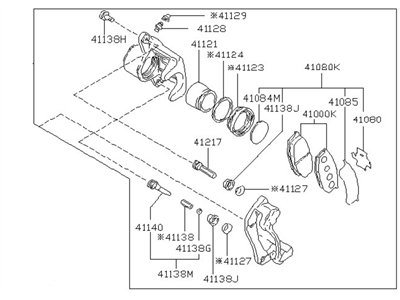 Nissan 41001-D1491RE REMAN CALIPER Front Right