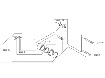 Nissan 41011-D1491RE REMAN CALIPER Front Left