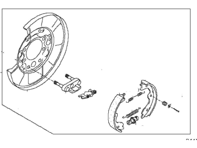 Nissan 44000-EA06B Brake Assy-Parking, Rear RH