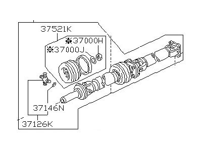 Nissan 37300-31G11 Shaft Rear PROPELLER