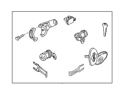 Nissan K9810-0Z800 Key Set-Cylinder Lock