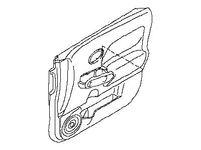 Nissan 80900-9HA1A FINISHER Assembly Front Door RH